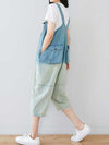 Dungarees cotton denim ripped jeans ,vintage retro style overall, Adjustable straps, Cropped pant