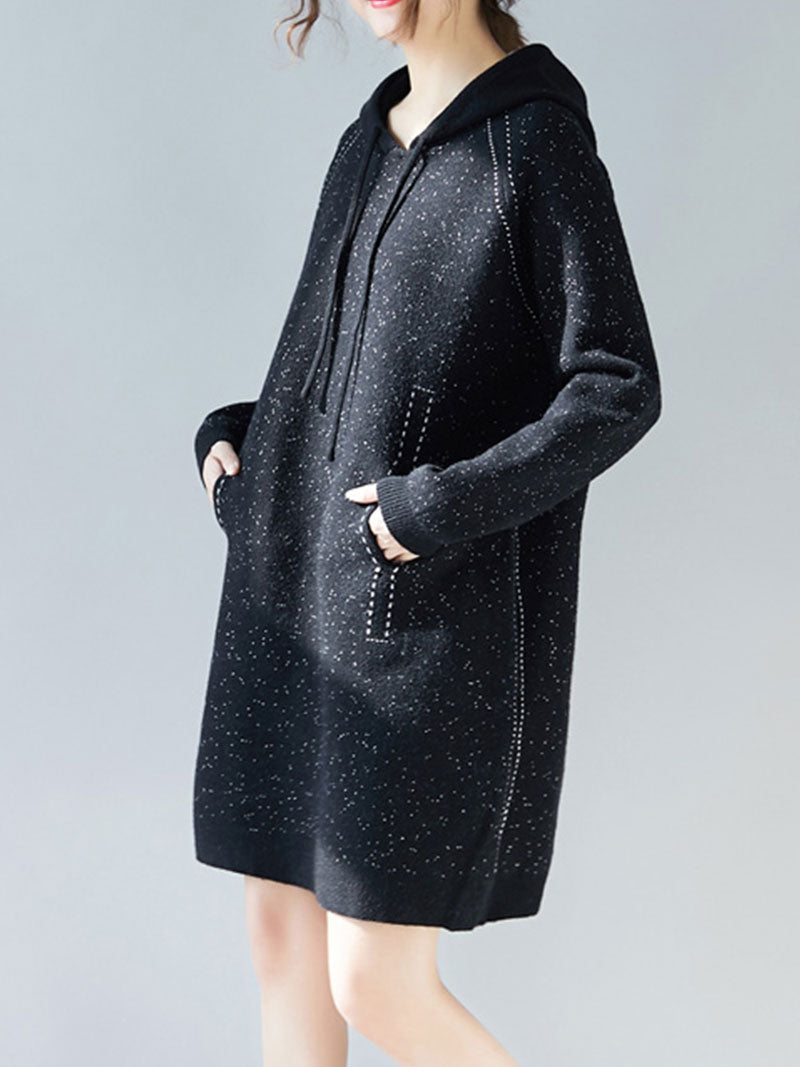 Pocket Style Women's Sweater Dress