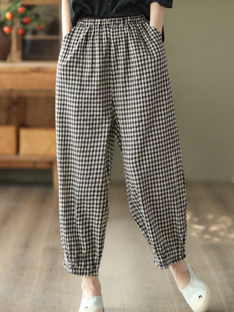 Pantalones inferiores Pantalones inferiores Pantalones de pantalones del Harema Casual de la cintura elástica para mujeres