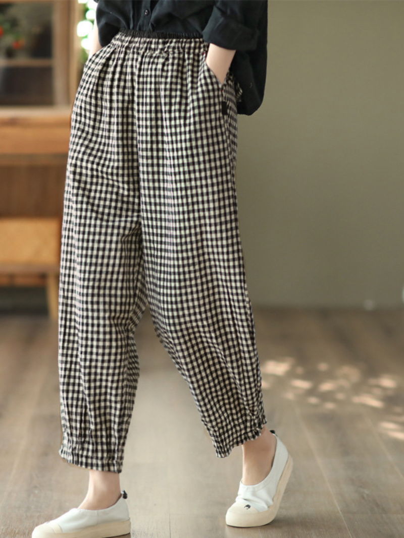 Pantalones inferiores Pantalones inferiores Pantalones de pantalones del Harema Casual de la cintura elástica para mujeres