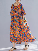 Vestido de smock de flores mais trêmula