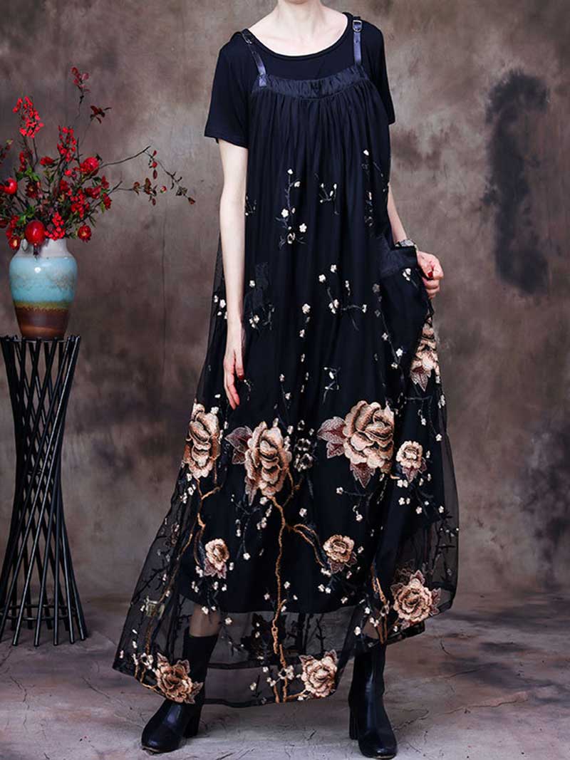 Summer floral maxi dress by eva trends