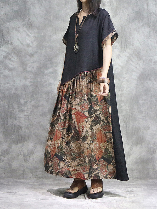 V Neck Summer A-Line Dress for Women