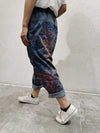 Evatrends Cotton Pant, Bottom, Double side Pockets, Elastic Waist, Cropped Pant, Printed pant, Elastic waist ethnic style