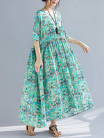 Vestido de Smock Green Light