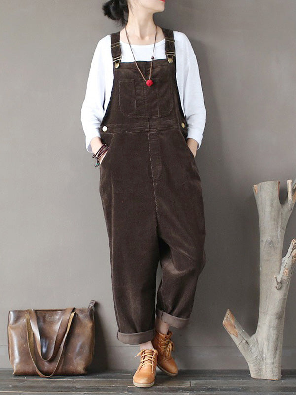 Side Pockets Overall Dungarees