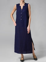 Chic Button Front Women's Maxi Dress | Eva Trends