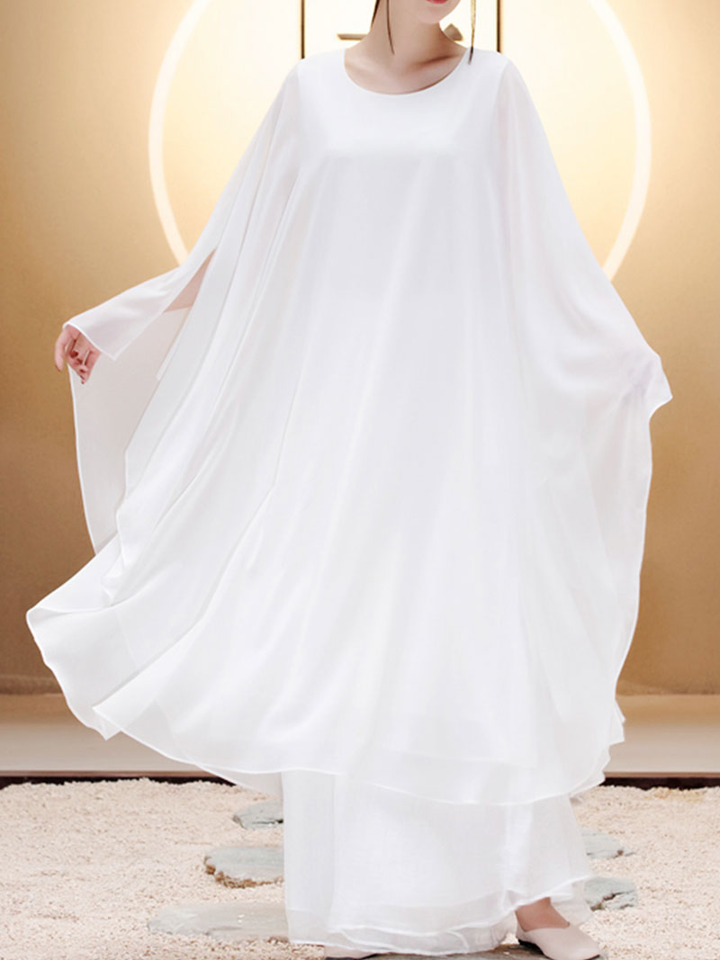 Hanfu Style Elegant White Women Coords