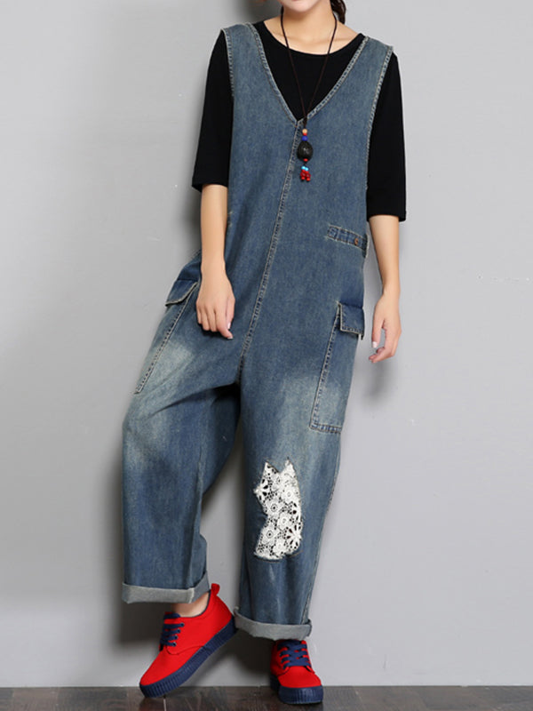 Twill remendou os Dungarees Geral (somente EUA)