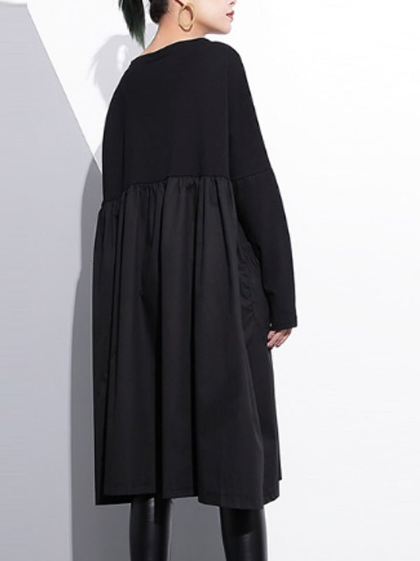 Robe de smock à peplum d'attitude rare