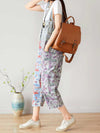 Dungarees, cotton denim, vintage retro style, overall, Cotton 71%-80%, Cropped Pant, Adjustable Straps, Non-Stretchable, Printed