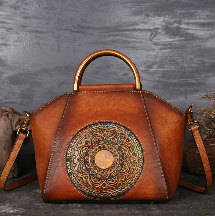 Embossed Leather Bag for Women