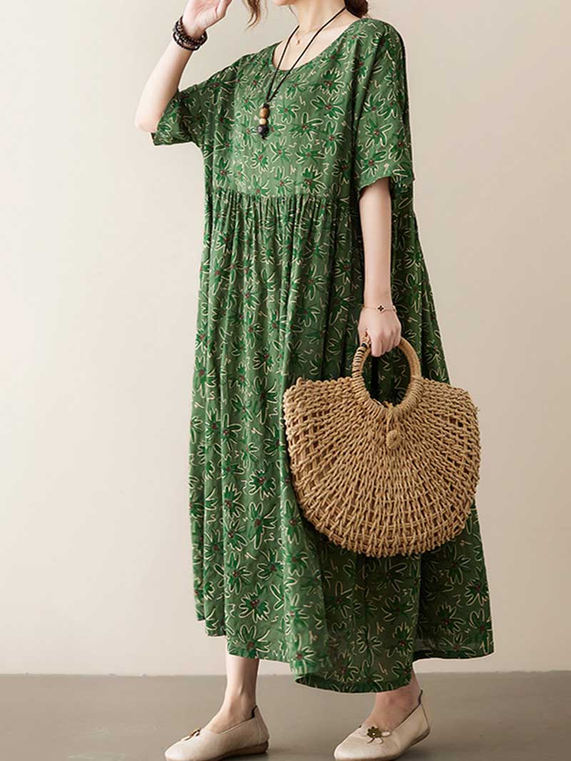 Robe de blouse florale imprimée par fille de rêve