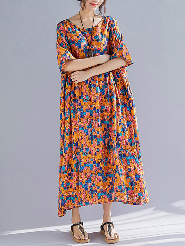 Vestido de smock de flores mais trêmula