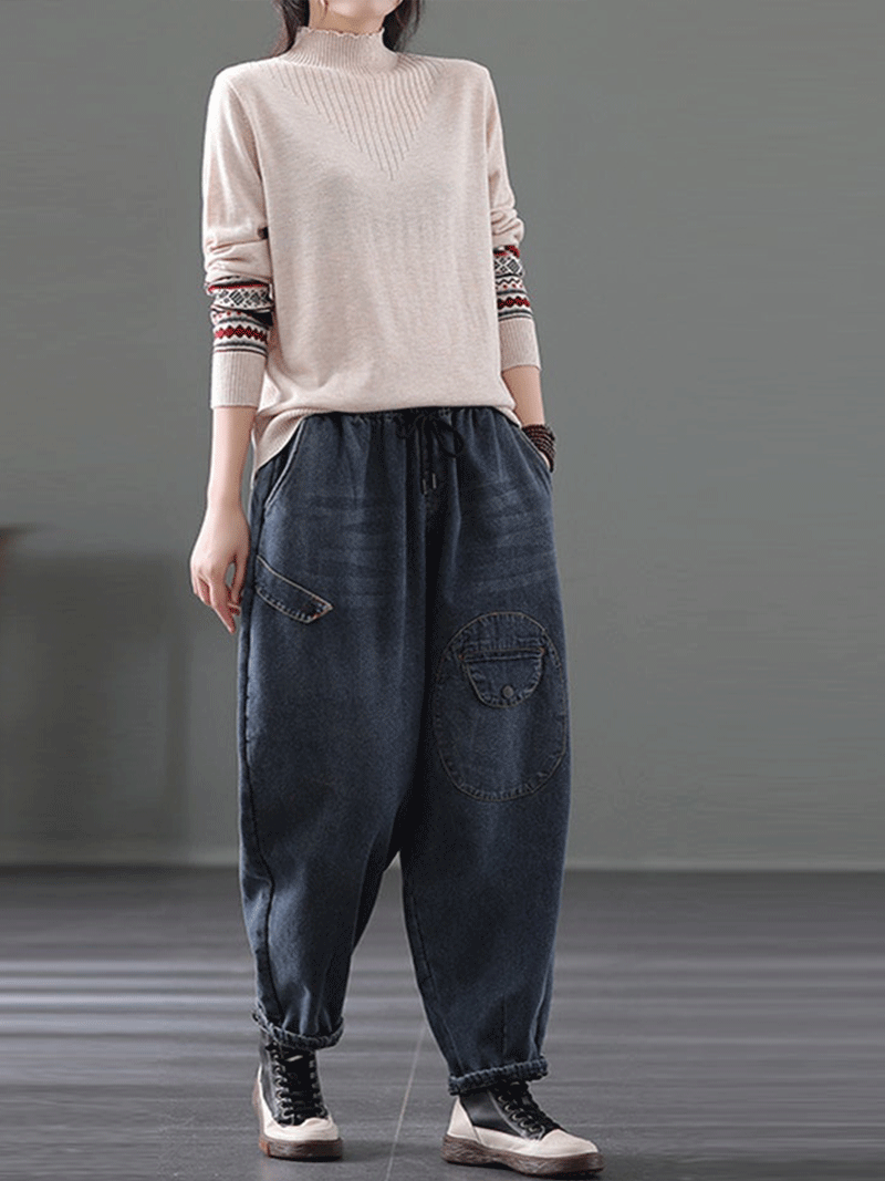 Profitez-le bien des femmes pantalon en denim pantalon