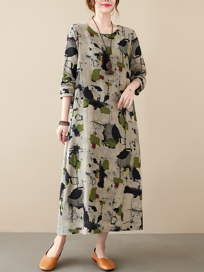 women's flowers A-line dress