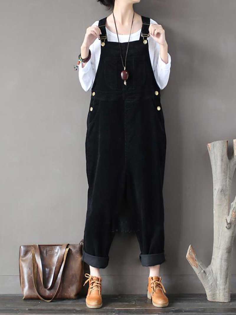 Dungarees cotton denim ,vintage retro style overall, Adjustable straps, plain overall, Double side Pockets
