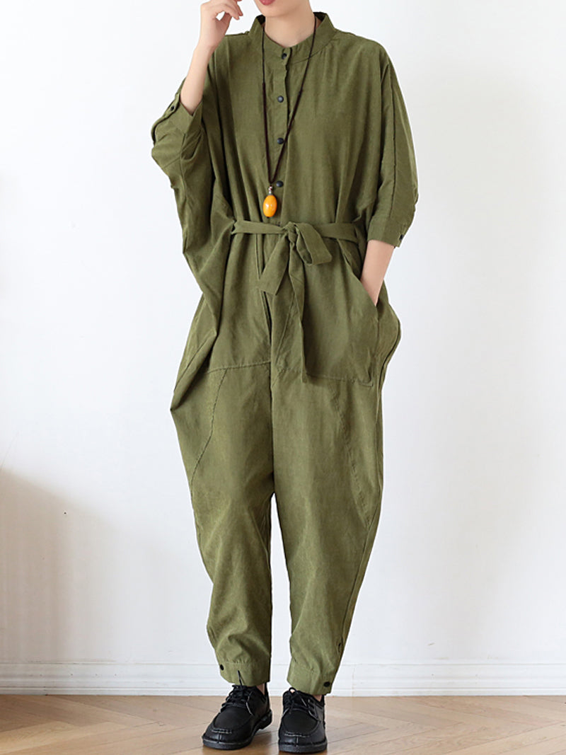 Green Elegant Women's Dungarees