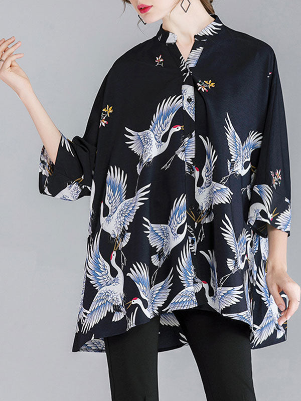 Chemise graphique volant sans faille