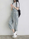 Dungarees cotton denim ripped jeans ,vintage retro style overall, Adjustable straps, Ripped