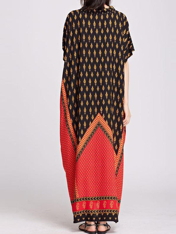 Vibrant Print Maxi Dress for Women