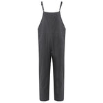 M-5XL Casual Women Side Button Strap macacão