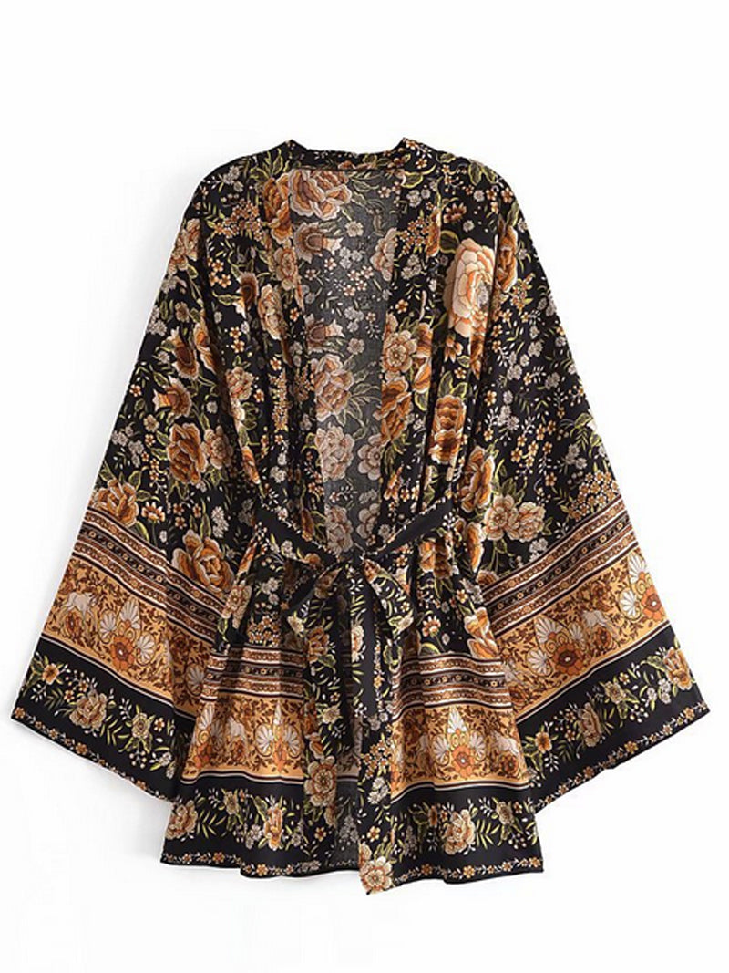Evatrends cotton gown robe printed kimonos