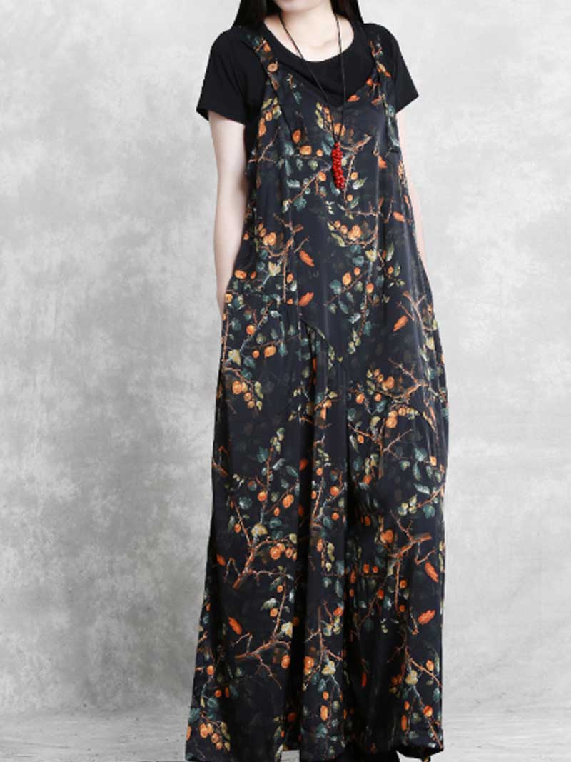 Half Sleeves Silk Overall for Women