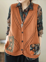 Saturday Night Patch algodão Cardigan de suéter de malha de algodão