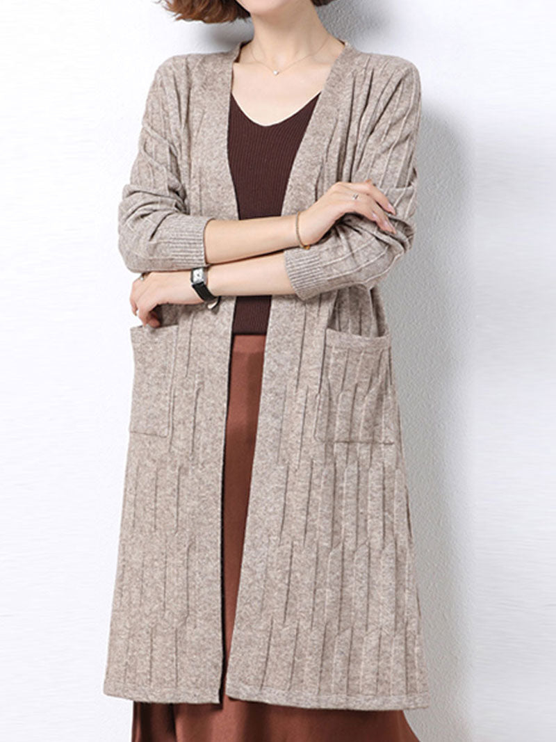 Cozy Women's Long Knitted Cardigan