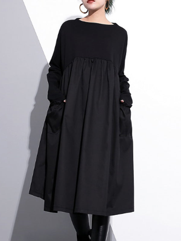 Robe de smock à peplum d'attitude rare