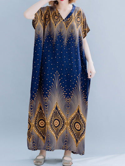 Rhombus Sprout Kaftan Dress