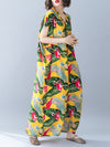 Palm Leaves & Flamingo Plus Size Kaftan Dress