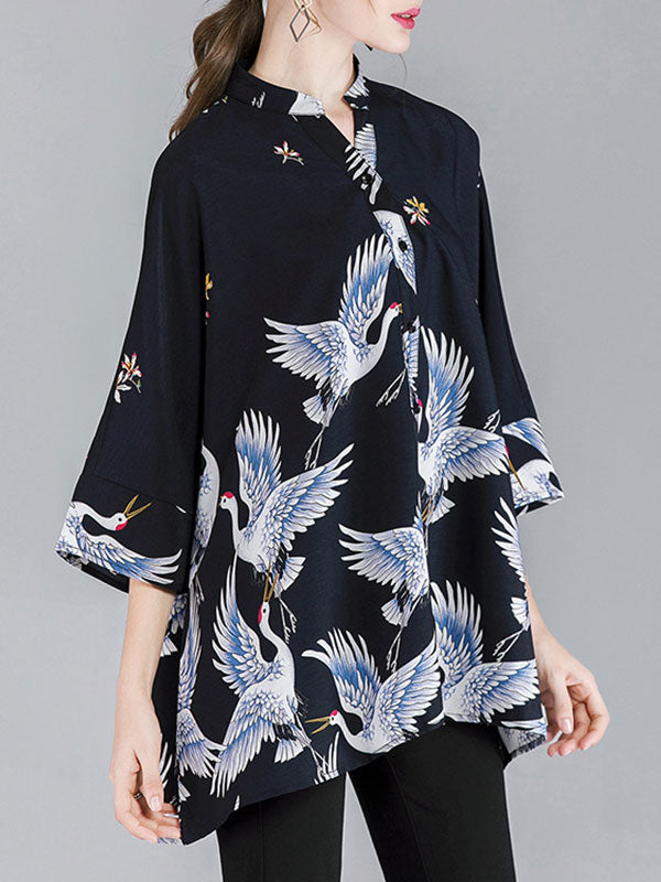 Chemise graphique volant sans faille