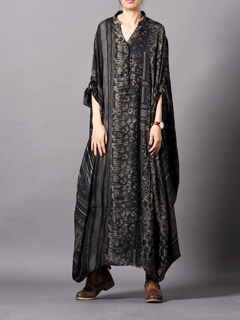 Women's Black Print Maxi Dress