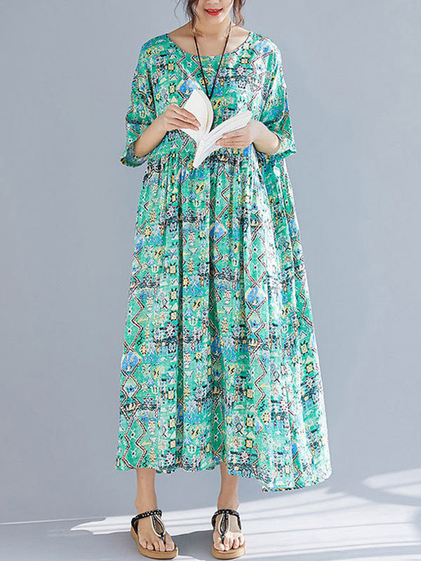 Vestido de Smock Green Light