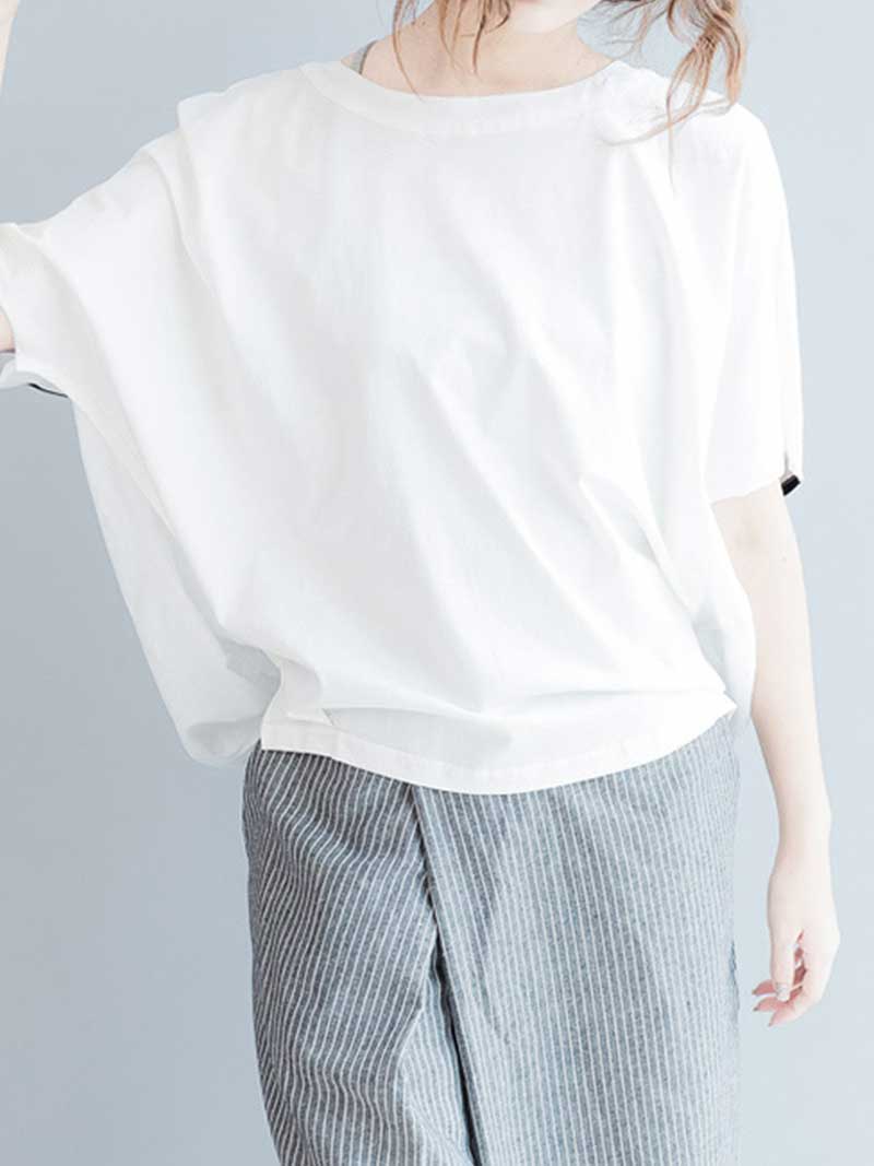 Evatrends Cotton Linen Top, Summer wear, Short sleeves, Stripped top, Round Neck, T-shirt Top, Wear With Jeans pant or Trouser