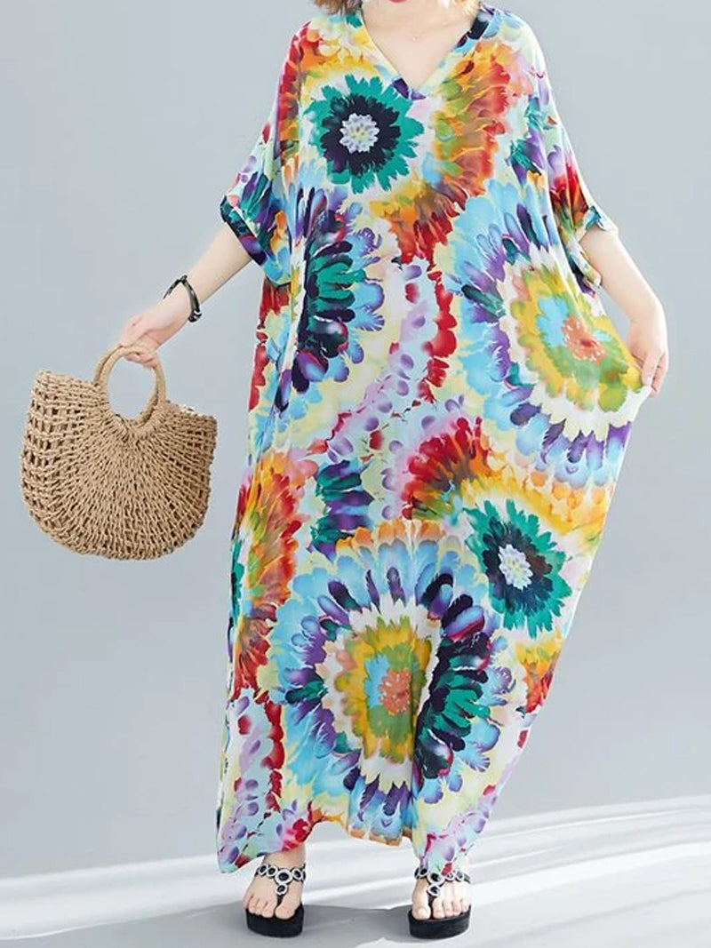 Bom vestido de kaftan vivo