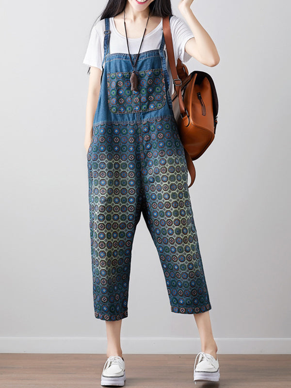 Ripped Cotton Dungares for Women