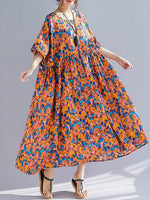 Vestido de smock de flores mais trêmula