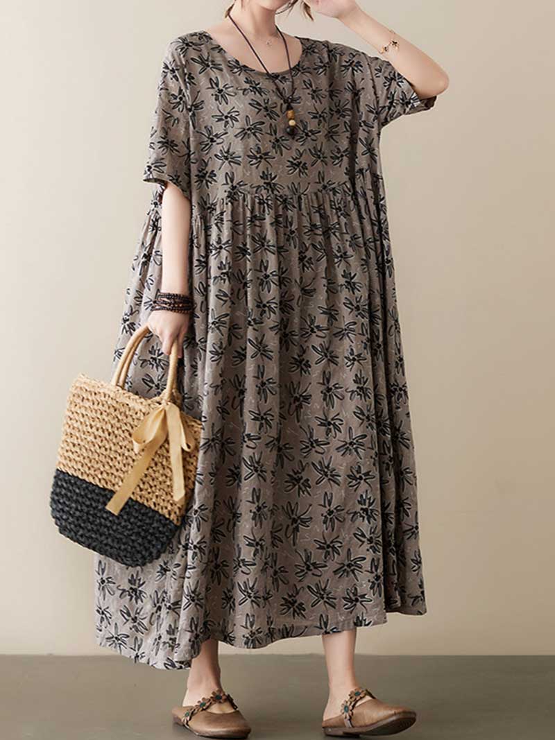 Robe de blouse florale imprimée par fille de rêve