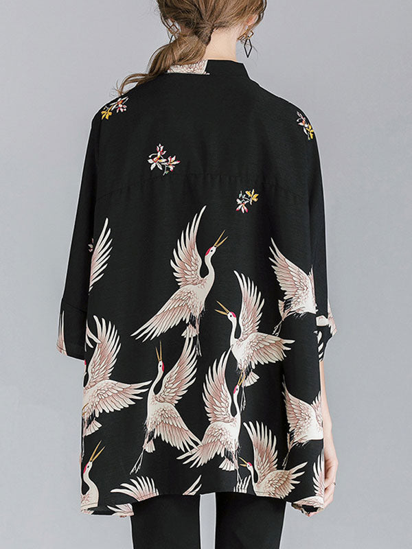 Chemise graphique volant sans faille