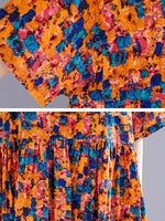 Vestido de smock de flores mais trêmula