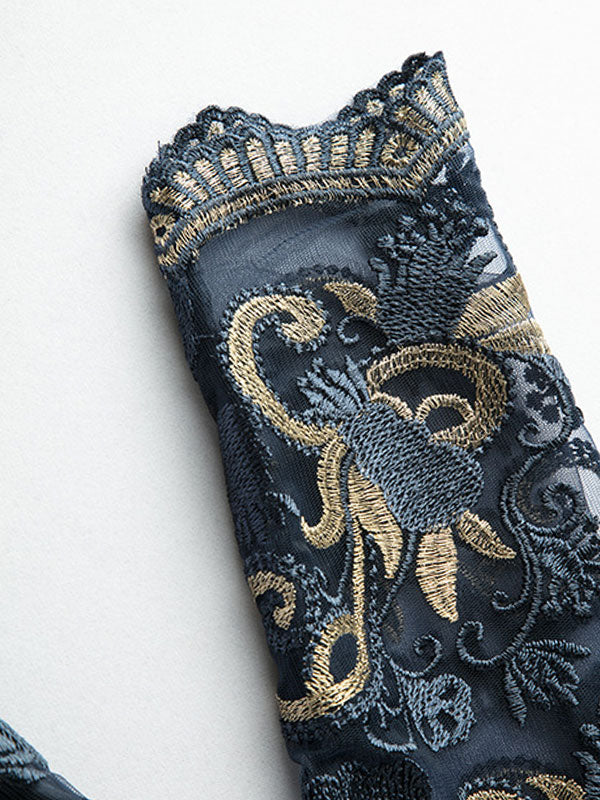 Robe midi en dentelle au crochet