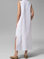 Chic Button Front Women's Maxi Dress | Eva Trends