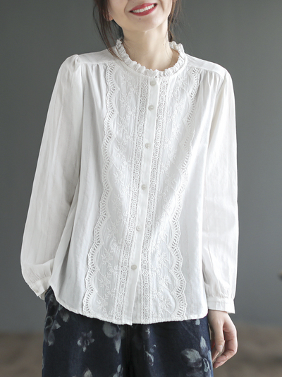 Women's Cotton White Top