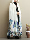 Thickened Vintage Printed Cape Coat