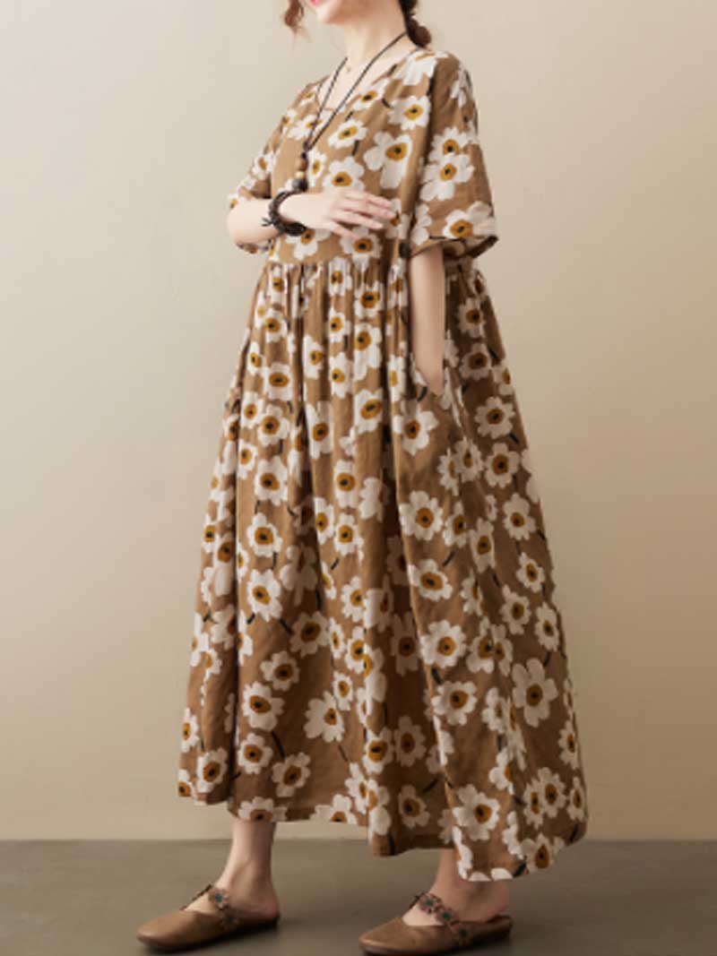 Donner de l'amour robe de blouse florale