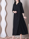 Women's Black Loose A-line Dress