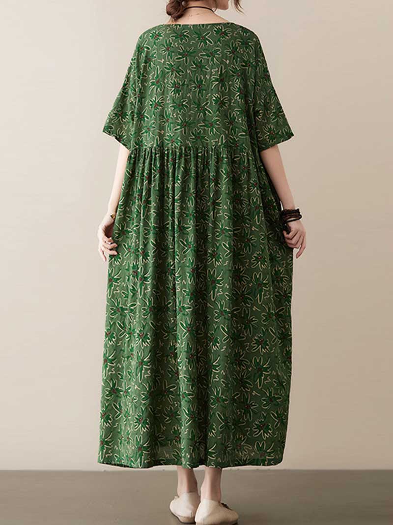 Robe de blouse florale imprimée par fille de rêve